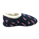 Archline Slippers - Closed (Orthotic Slippers) Navy With Hearts