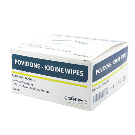 Sentry Povidone-Iodine Antiseptic Wipes Box 200