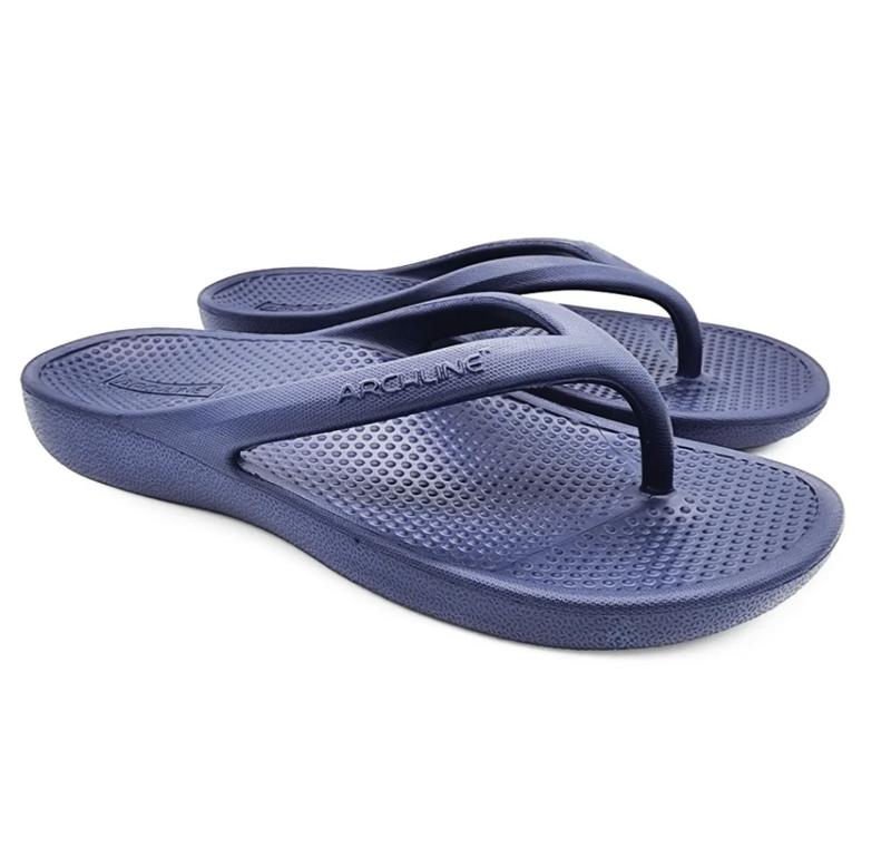 Archline Rebound Orthotic Thongs - Navy