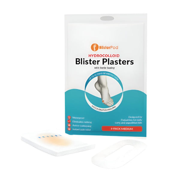 BlisterPod Hydrocolloid Blister Plasters (6 Pack Medium)