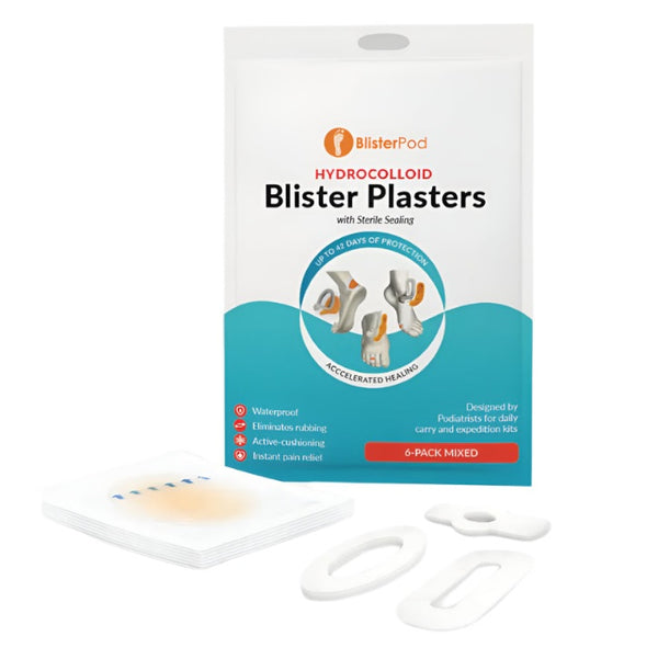 BlisterPod Hydrocolloid Blister Plasters (6 Pack Mixed)