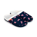 Archline Arch Support Slippers Open Back - Navy Hearts