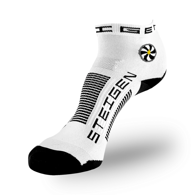 STEIGEN Running Socks Quarter Length / White