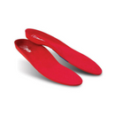 Vasyli Red firm density full length orthotic top view showing arch profile and deep heel cup