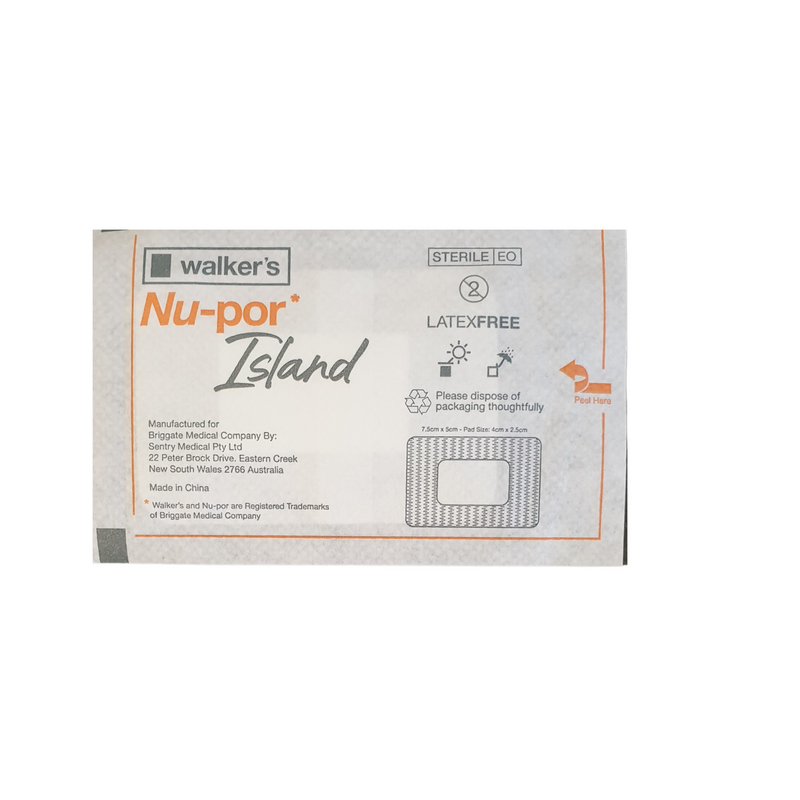 Walkers NuPore Sterile Island Dressing (7.3cm x 5cm)