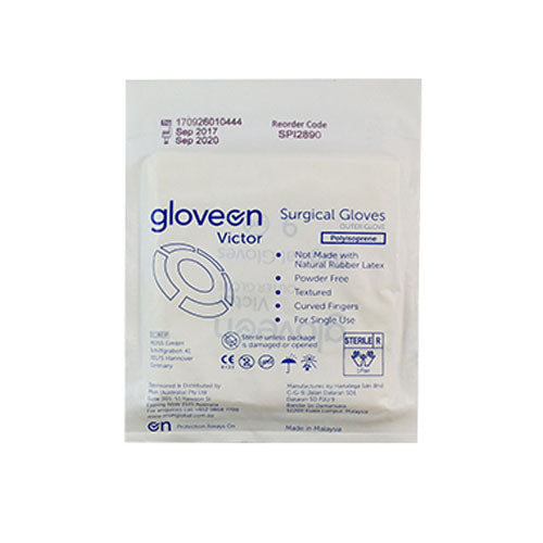 GloveOn Victor Surgical Gloves WHITE Sterile Powder Free (Non-Latex)